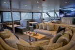 The Fiordland Jewel is a custom-built 24m catamaran featuring a helipad, hot tub, private king suites and chef-prepared cuisine that can accommodate up to 20 people per departure with Fiordland Discovery the only tourism business in Milford Sound offering overnight cruises during winter.